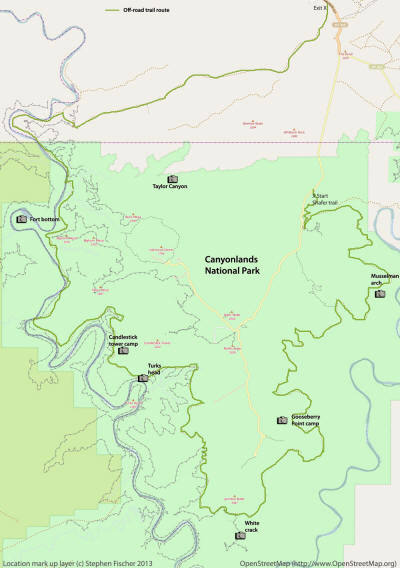 White rim trail map