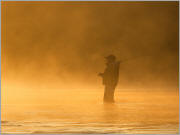 Fishing in the mist