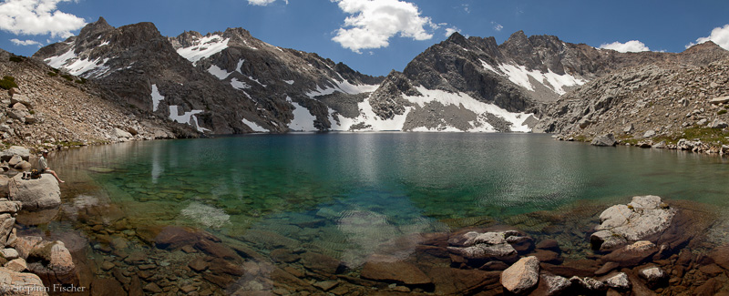 High altitude glacial lake