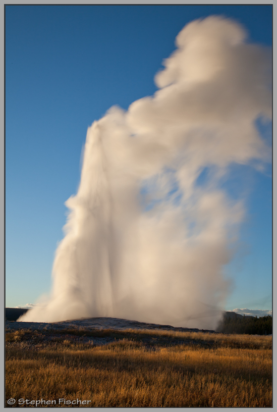 Old Faithful sunset