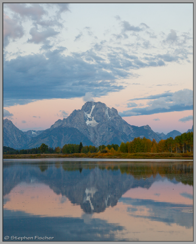 Oxbow Bend pastel morning