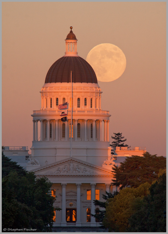 Full moon over the capital