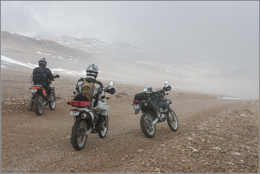 Climbing the white mountains on dual sports