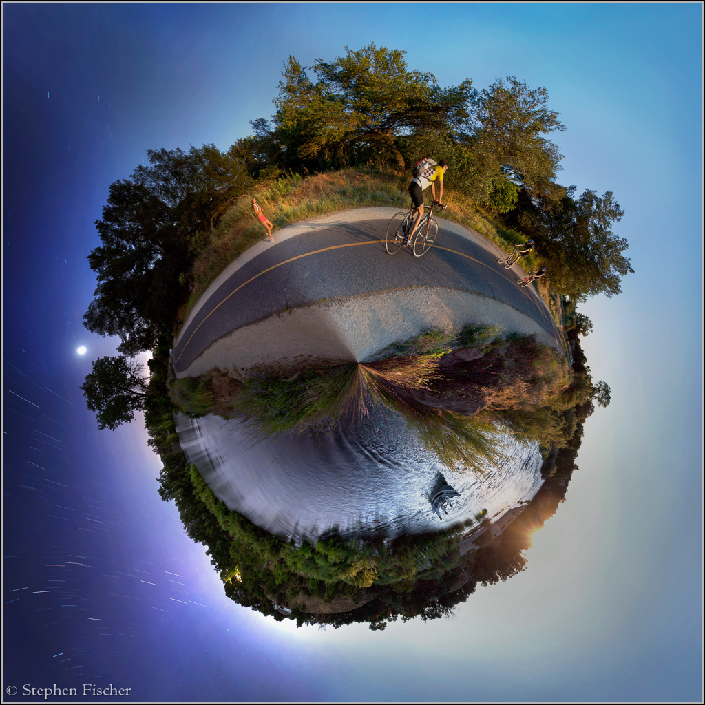 360 degree spherical panorama of the American River Parkway