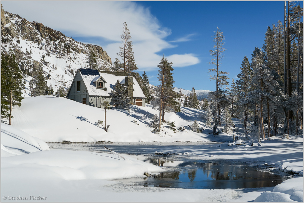 Snowy cabin