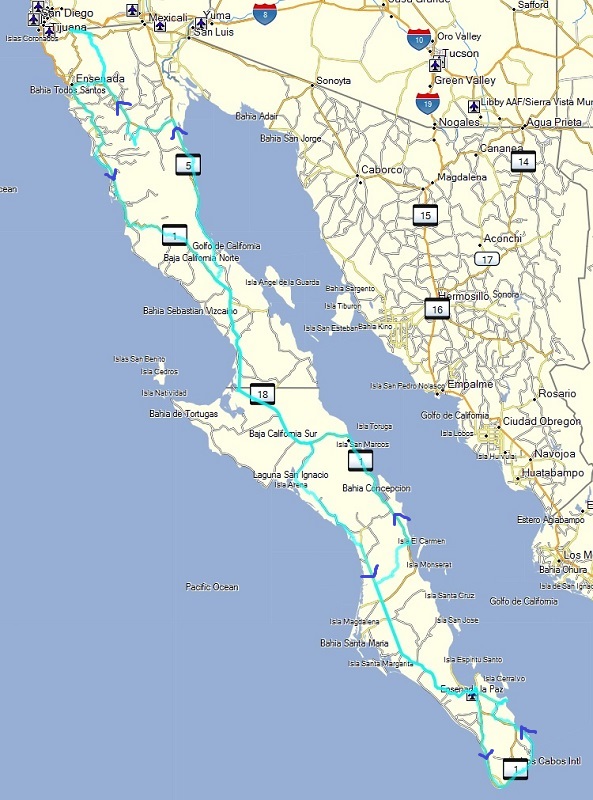 Baja Map 